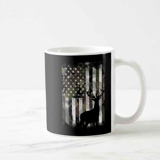 Camouflage US Flag Hirschelch Buck Camoflage Jagdj Kaffeetasse (Rechts)