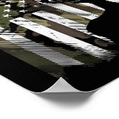 Camouflage US Flag Hirschelch Buck Camoflage Jagdj Poster (Ecke)