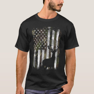 Camouflage US Flag Hirschelch Buck Camoflage Jagdj T-Shirt