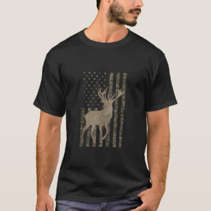 Camouflage US Flag Hirschelch Buck Camoflage Jagdj T-Shirt