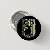 Camouflage US Flag Hirschjagd Jagdjäger Button (Vorne & Hinten)