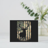 Camouflage US Flag Hirschjagd Jagdjäger Dankeskarte (Stehend Vorderseite)