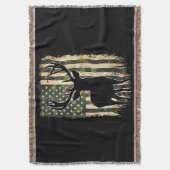 Camouflage US Flag Hirschjagd Jagdjäger Decke (Vorderseite Vertikal)