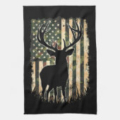 Camouflage US Flag Hirschjagd Jagdjäger Geschirrtuch (Vertikal)