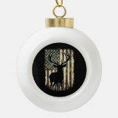 Camouflage US Flag Hirschjagd Jagdjäger Keramik Kugel-Ornament (Vorderseite)