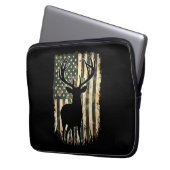 Camouflage US Flag Hirschjagd Jagdjäger Laptopschutzhülle (Vorderseite Links)