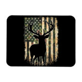 Camouflage US Flag Hirschjagd Jagdjäger Magnet (Horizontal)