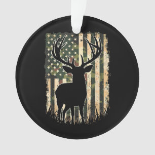 Camouflage US Flag Hirschjagd Jagdjäger Ornament
