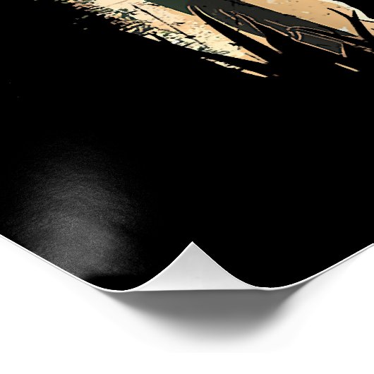 Camouflage US Flag Hirschjagd Jagdjäger Poster (Ecke)