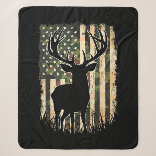Camouflage US Flag Hirschjagd Jagdjäger Sherpadecke