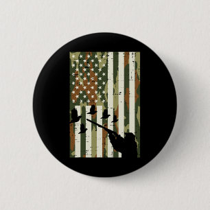 Camouflage Us Flag Quail Pheasant Jagd Upland Jagd Button