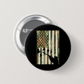Camouflage Us Flag Quail Pheasant Jagd Upland Jagd Button (Vorne & Hinten)
