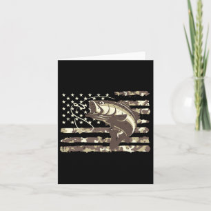 Camouflage US-Flagge durch Fisch Coole Fische Patr Karte