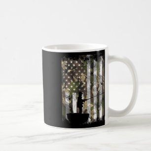 Camouflage US-Flagge Fischer Vintage Fischerei Pat Kaffeetasse