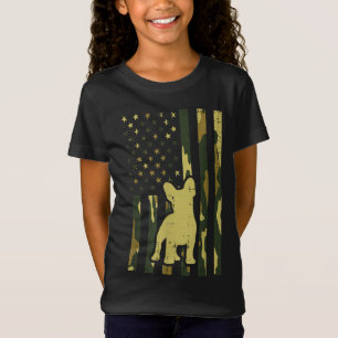 Camouflage US-Flagge Französischer Bulldog Frenchi T-Shirt