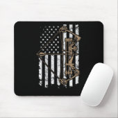 Camouflage Usa Flag Archery Compound Bow - Bow Hun Mousepad (Mit Mouse)