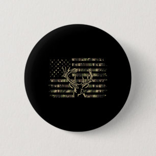 Camouflage Usa Flag Hirschelch Buck Camoflage Jagd Button