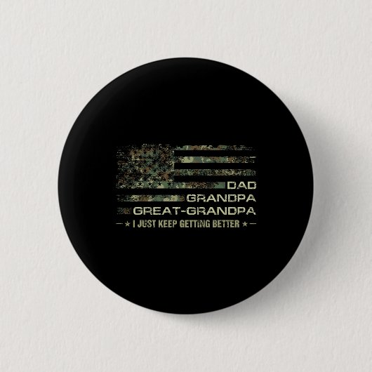 Camouflage Usa Flaggensedatentag Großgroßartiger V Button (Vorderseite)