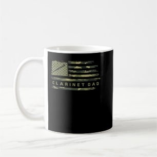 CAMOUFLAGE USA Klarinette Vater Clarinetist Silhou Kaffeetasse