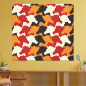 Camouflage verbindet Köpfe, wiederholt Muster. Leinwanddruck (Insitu (Wohnzimmer))