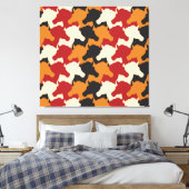 Camouflage verbindet Köpfe, wiederholt Muster. Leinwanddruck (Insitu (Schlafzimmer))