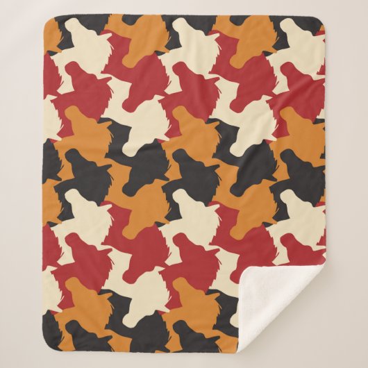 Camouflage verbindet Köpfe, wiederholt Muster. Sherpadecke (Vorderseite)