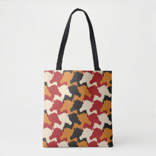 Camouflage verbindet Köpfe, wiederholt Muster. Tasche