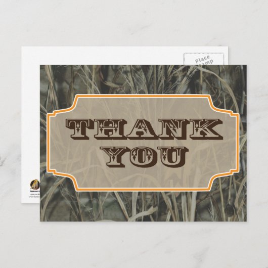 Camouflage Vielen Dank Postkarten (Vorne/Hinten)