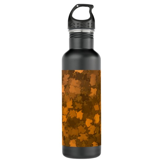 Camouflage von Blätter Edelstahlflasche (Vorderseite)