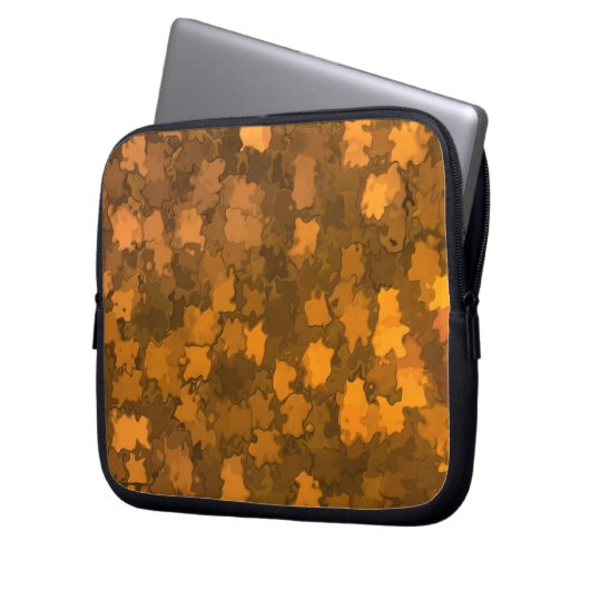 Camouflage von Blätter Laptopschutzhülle (Vorderseite Links)