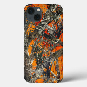 Camouflage von schwerem Orange iPhone 13 Hülle