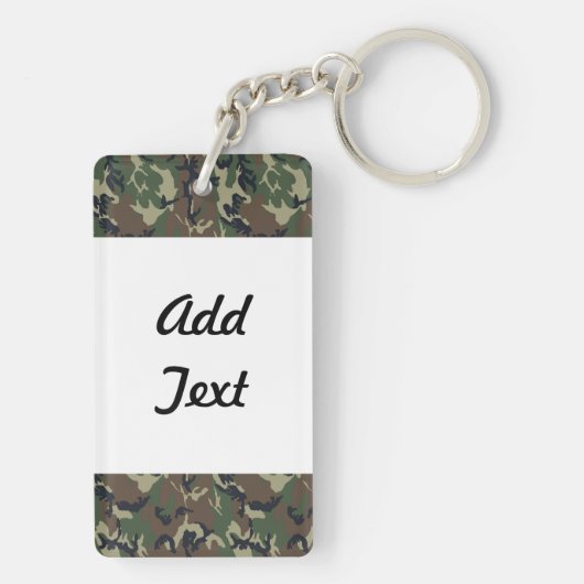 Camouflage Wald Waldherz auf Camouflage Schlüsselanhänger (Rückseite)