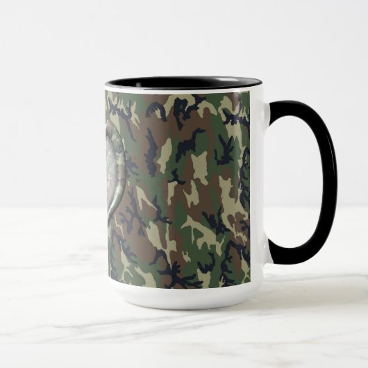 Camouflage Wald Waldherz auf Camouflage Tasse (Rechts)