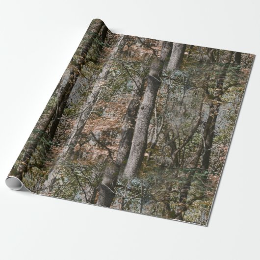 Camouflage Waldbaum Camouflage Natur Jagd/Fischere Geschenkpapier (Ungerollt)