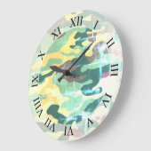 Camouflage Wall Clock Große Wanduhr (Winkel)