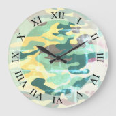Camouflage Wall Clock Große Wanduhr (Vorderseite)