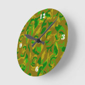 Camouflage Wall Clock Runde Wanduhr (Winkel)
