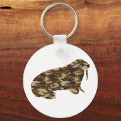 Camouflage Walrus Silhouette Schlüsselanhänger (Vorderseite)