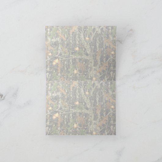 Camouflage Wedding Dankeschön Karten (Innenseite)