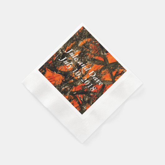 Camouflage Wedding Napkins Serviette (Ecke)