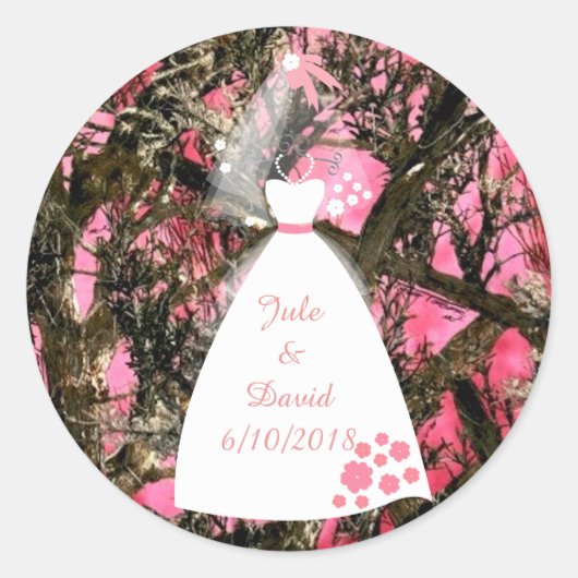Camouflage Wedding Sticker (Vorderseite)