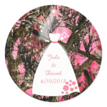 Camouflage Wedding Sticker