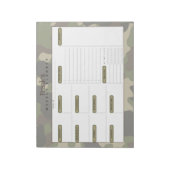 Camouflage Weekly Planner Notizblock (Rotiert)