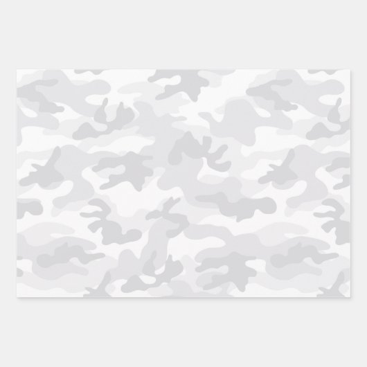 Camouflage White Gray Adventure Fun Geschenkpapier Set (Vorderseite 3)