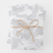 Camouflage White Gray Adventure Fun Geschenkpapier Set (Beispiel)