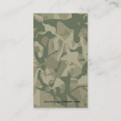 Camouflage Wilderness Environmentalist Pattern Visitenkarte (Rückseite)