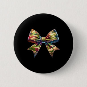 Camouflage Womens Coquette Bow Camouflage Bow Jagd Button