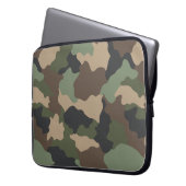 Camouflage Woodland Camouflage Khaki Tan Black Laptopschutzhülle (Vorderseite Links)