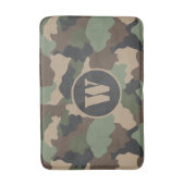 Camouflage Woodland Camouflage Khaki Tan Black Mon Badematte (Vorderseite Vertikal)