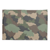 Camouflage Woodland Camouflage Khaki Tan Black Mon Kissenbezug (Rückseite)